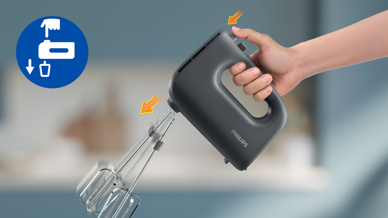 Wygodne mieszanie – Ergonomiczny uchwyt i łatwy montaż końcówek