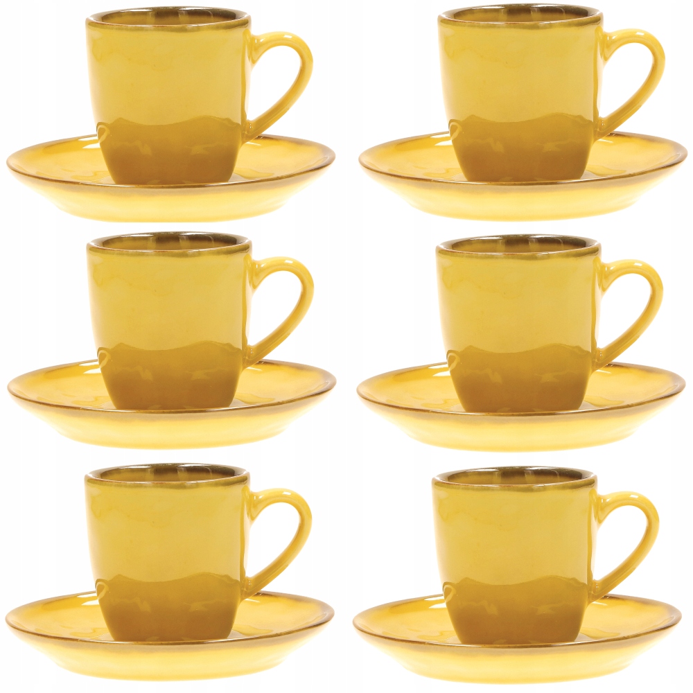 Zestaw 6 filiżanek z kamionki do espresso Rose&Tulipani – Elegancja i funkcjonalność w Twojej kuchni