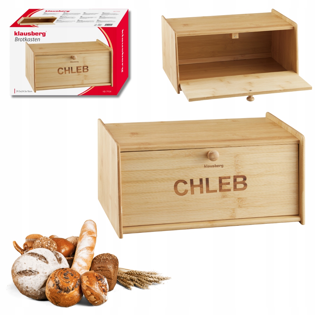 Chlebak Pojemnik Bambusowy na Pieczywo Klausberg KB-7934 – Elegancja i funkcjonalność w Twojej kuchni