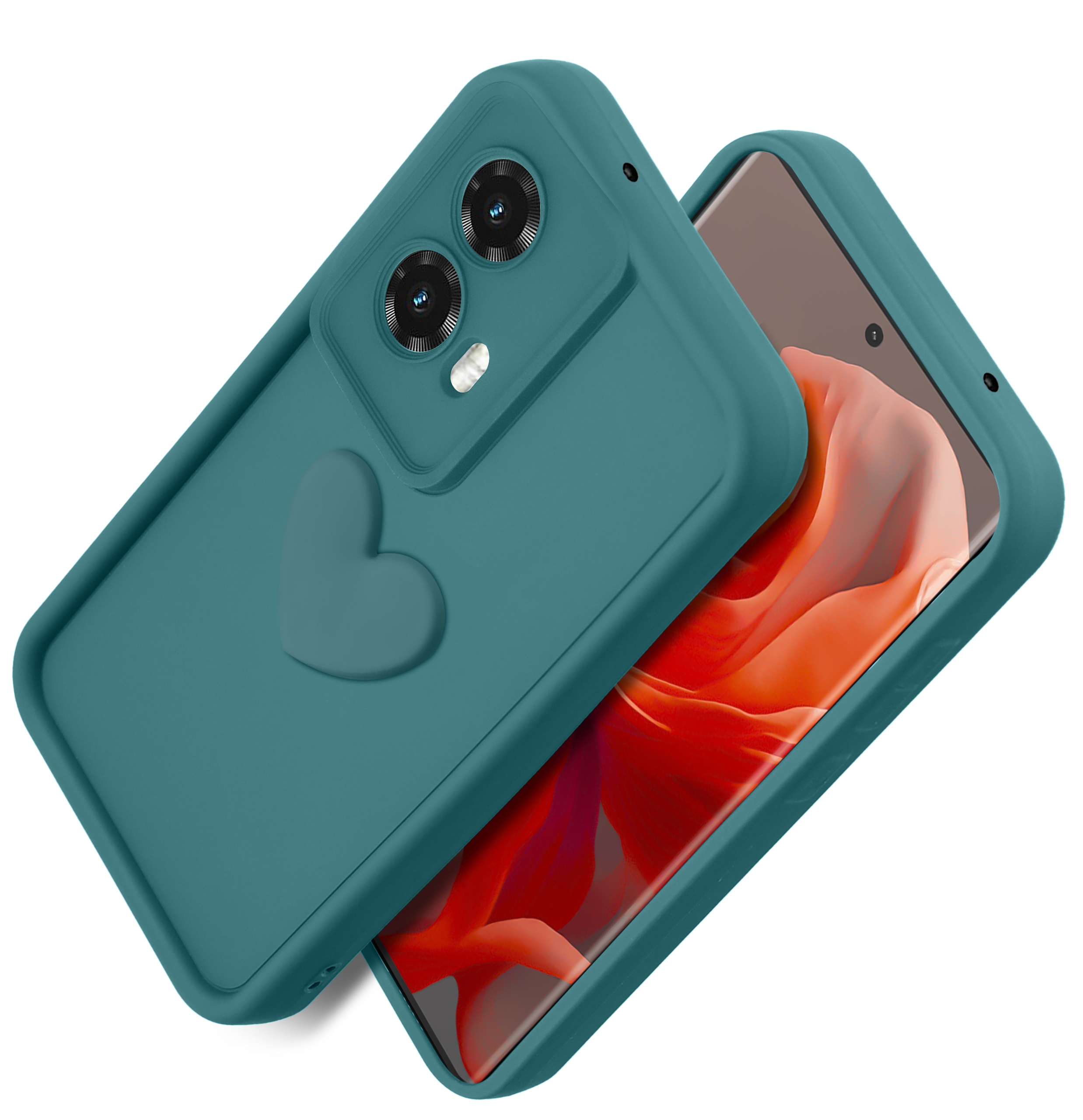 Etui do Motorola Moto G85 5G silikonowe MATOWE serce – Styl i ochrona w jednym