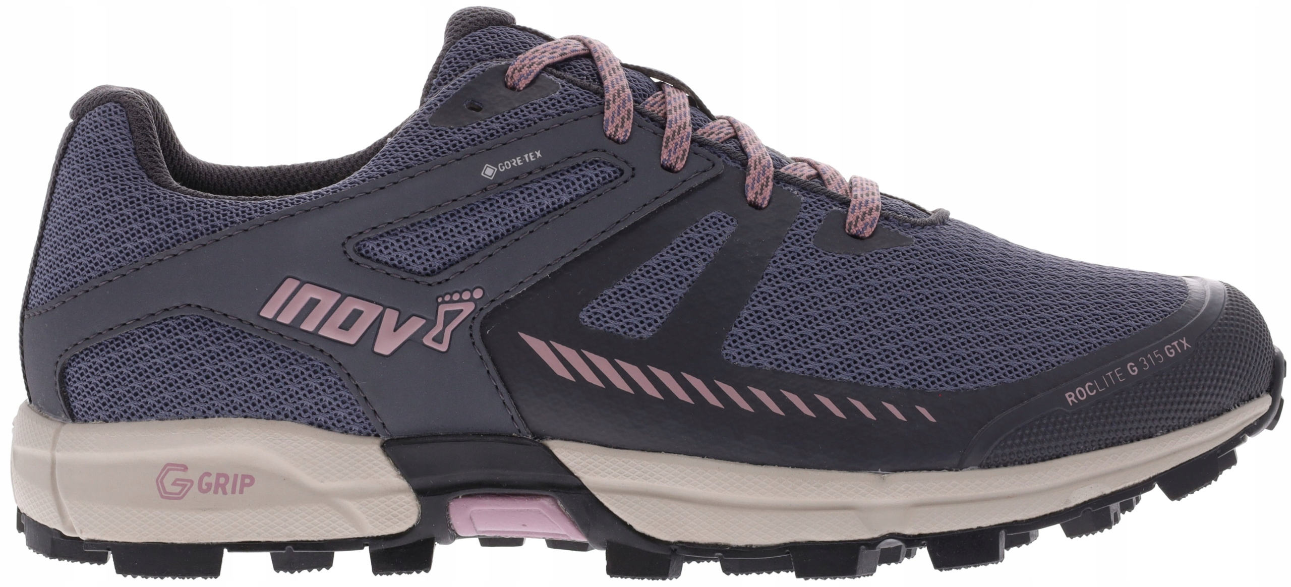 Buty turystyczne damskie Inov-8 Roclite G 315 GTX V2 - fioletowe, szare i lilakowe