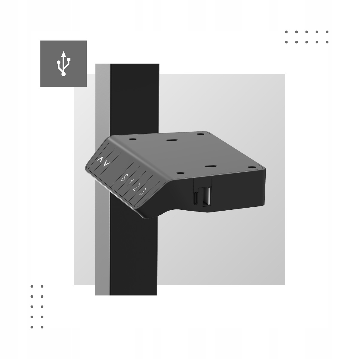 Wbudowane porty USB i USB-C dla łatwego zasilania