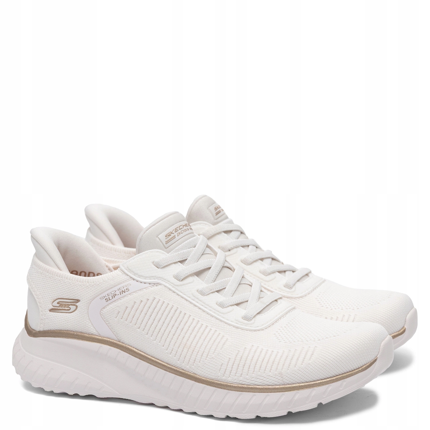 Skechers wsuwane damskie sneakersy Slip-ins BOBS SQUAD CHAOS CURRENT MUSE – Styl i wygoda na co dzień