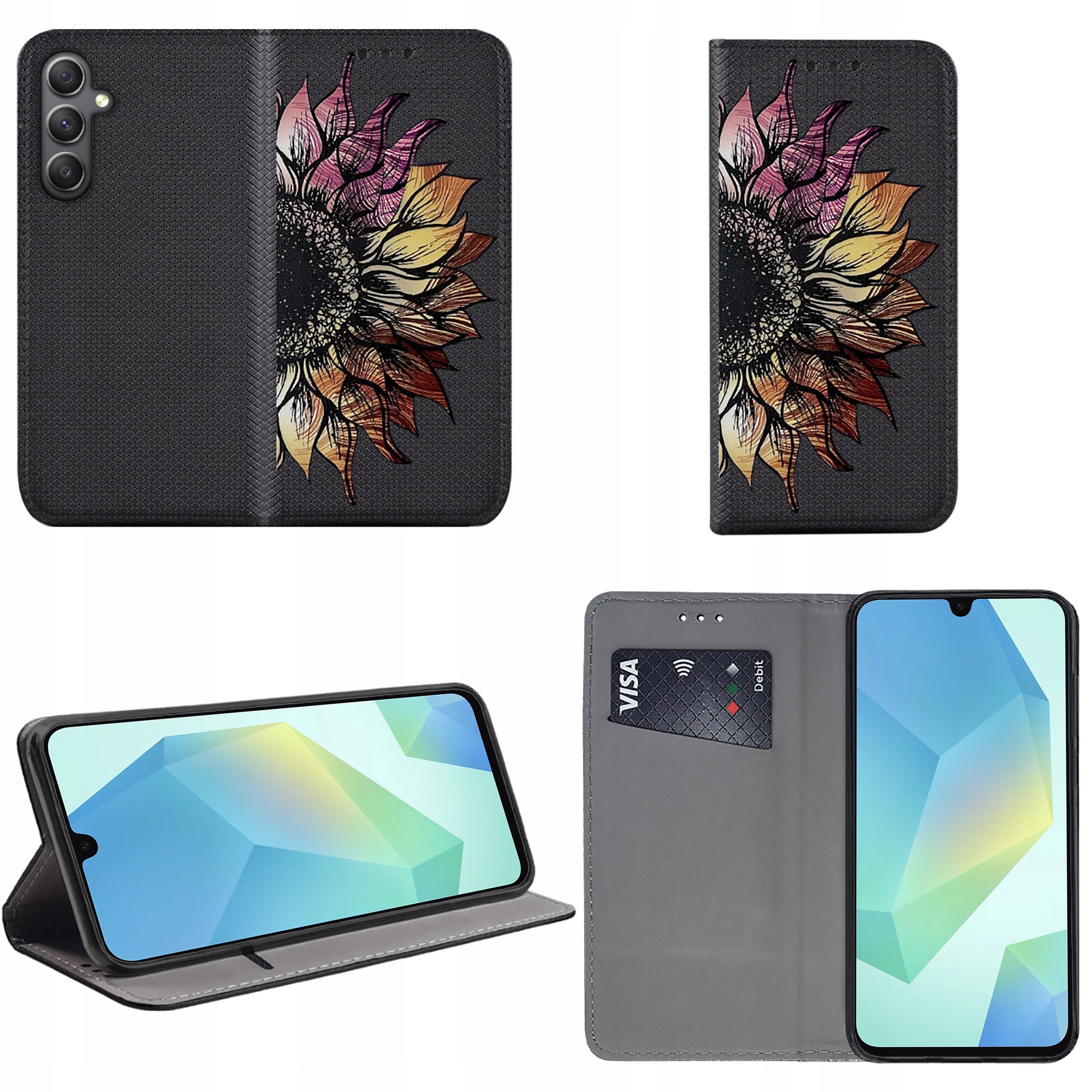 Wytrzymałe etui z klapką – idealne dopasowanie do Galaxy A16