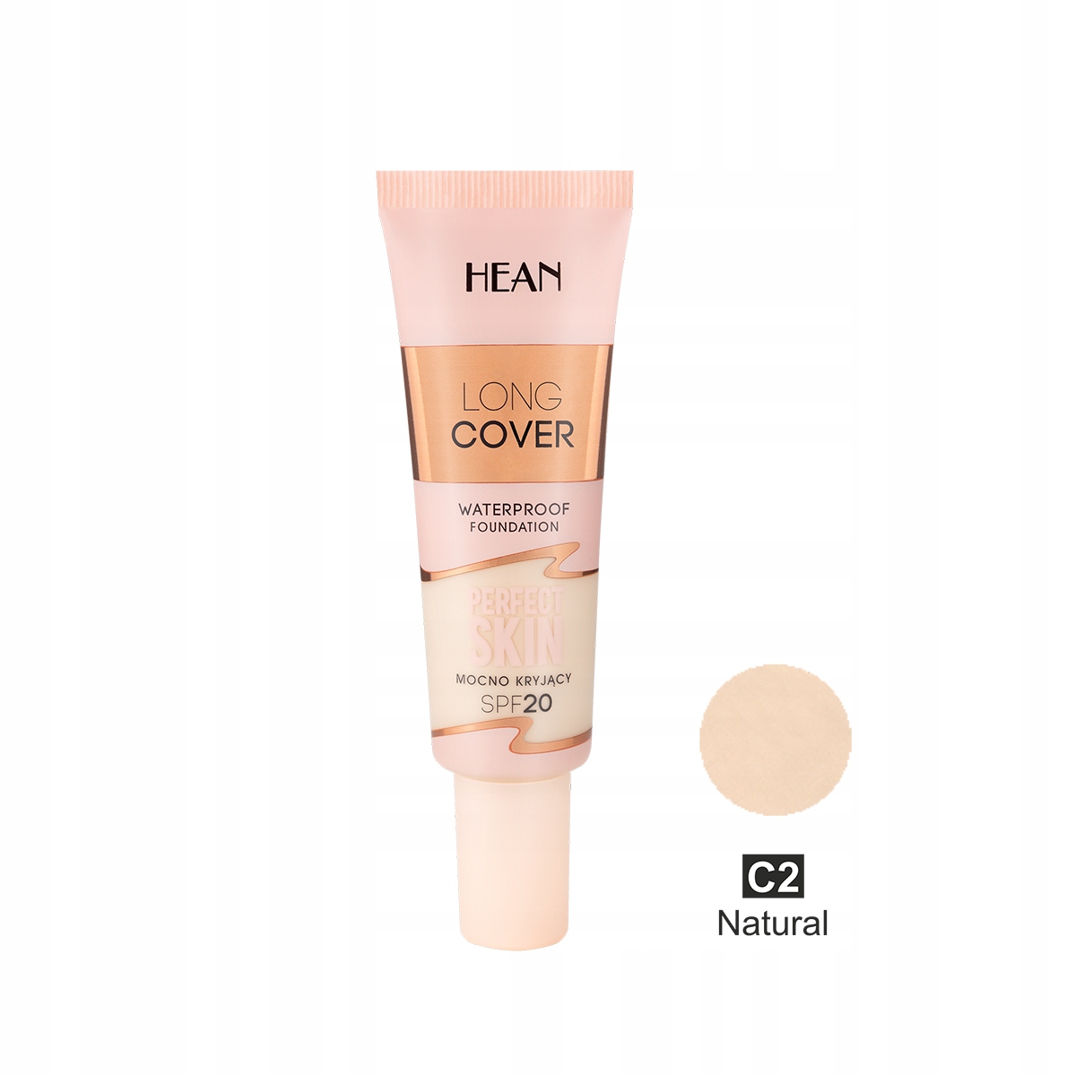 Hean Long Cover Podkład do twarzy 25ml Natural (C2) – Doskonałe krycie i ochrona