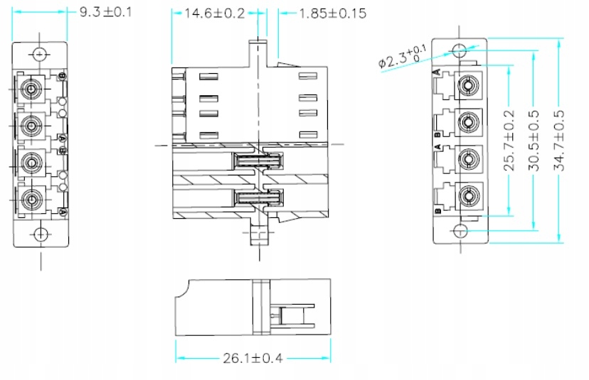 Wymiary i specyfikacja techniczna adaptera 53353.3