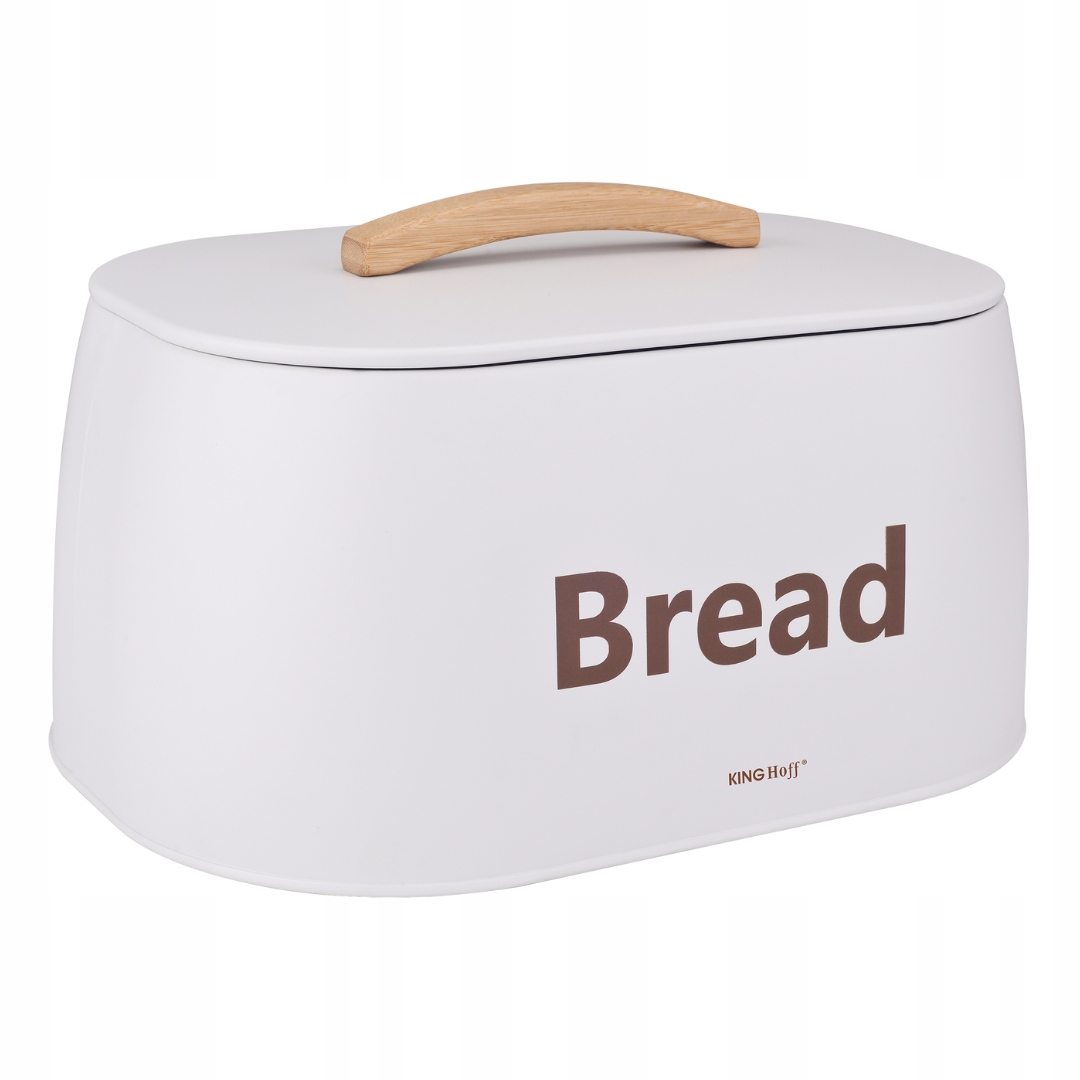 Nowoczesny design w matowej bieli z napisem „Bread”