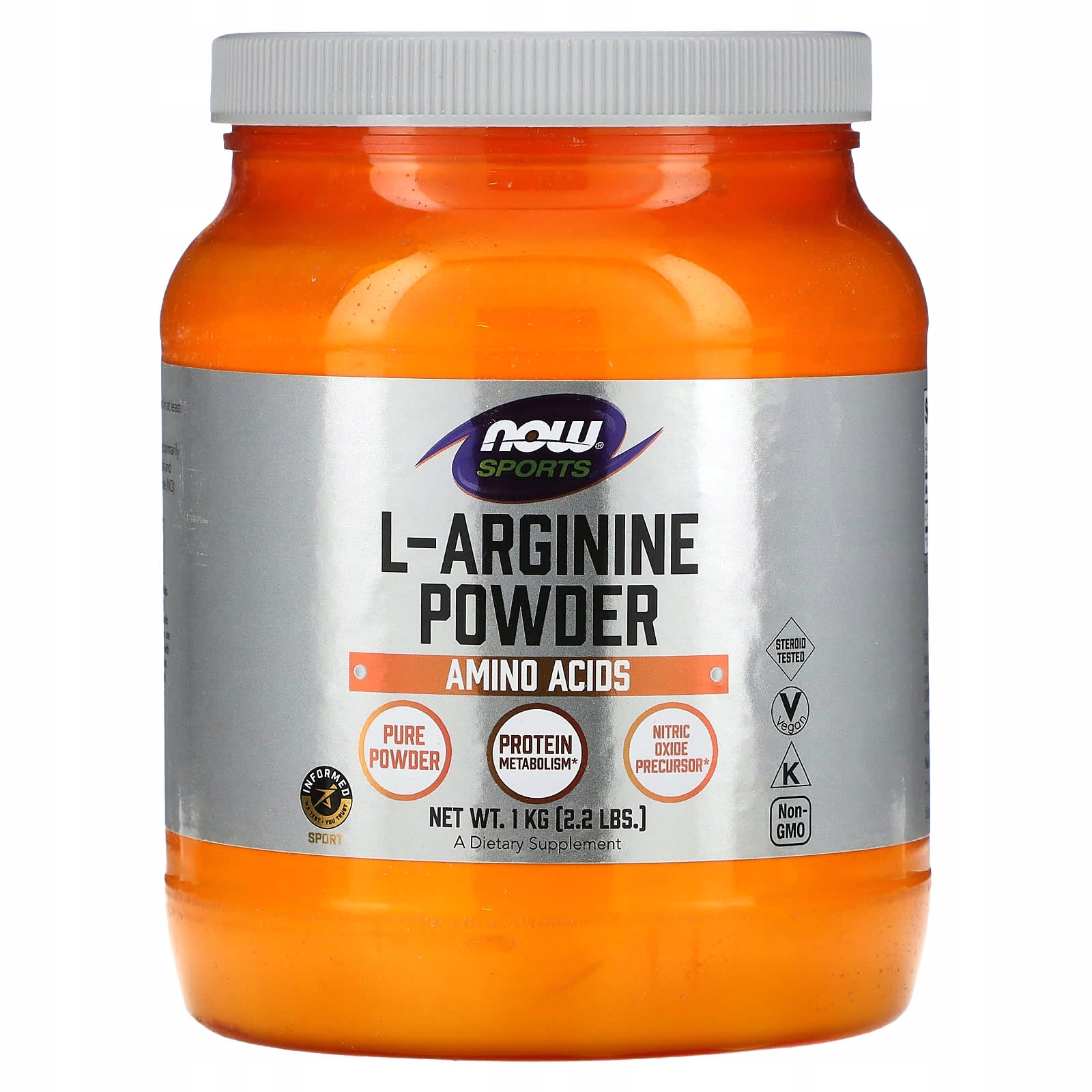 NOW FOODS L-Arginine – L-Arginina w proszku dla sportowców