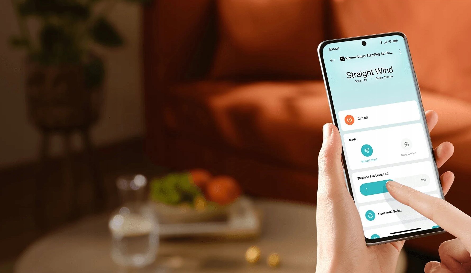 Precyzyjna kontrola prędkości – 100 poziomów nawiewu