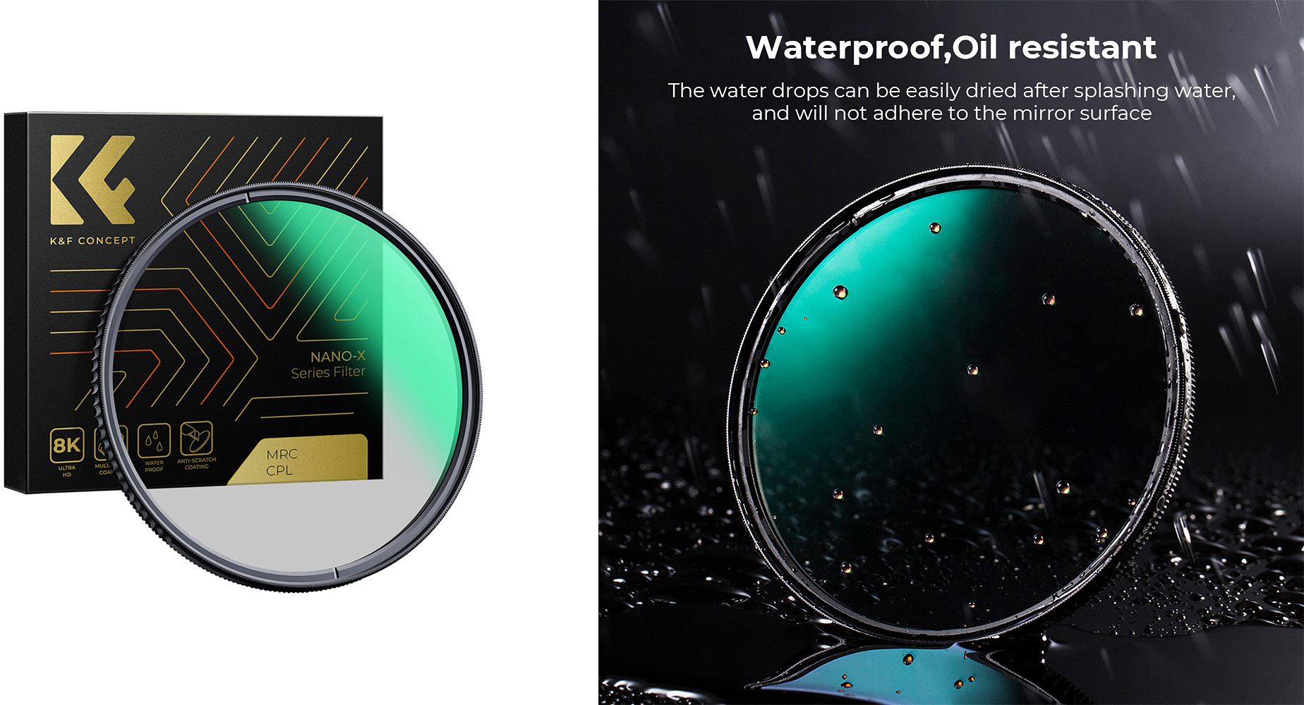 Filtr polaryzacyjny kołowy K&F Concept Nano-X MRC CPL