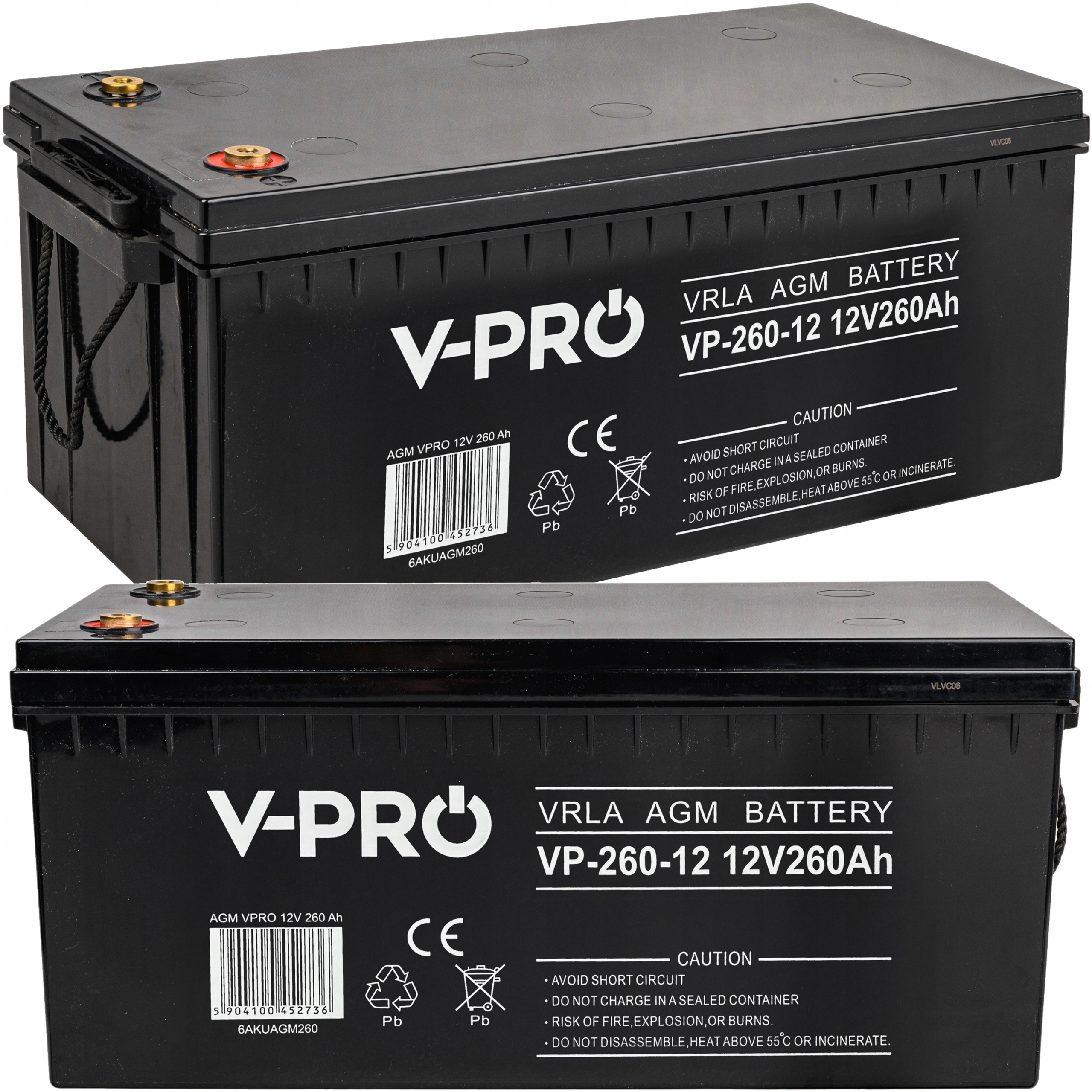 Akumulator AGM VPRO 12V 260Ah – Wydajne zasilanie dla Twojej firmy