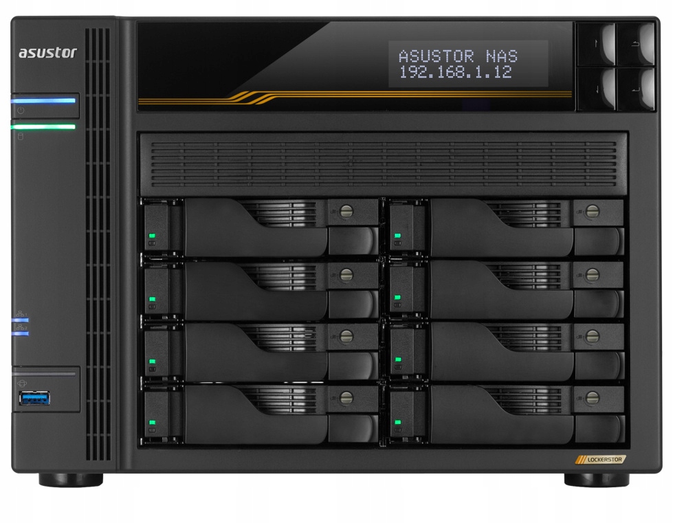 Serwer plików Asustor LOCKERSTOR 8 Gen3 AS6808T – Wydajność i pojemność w jednym