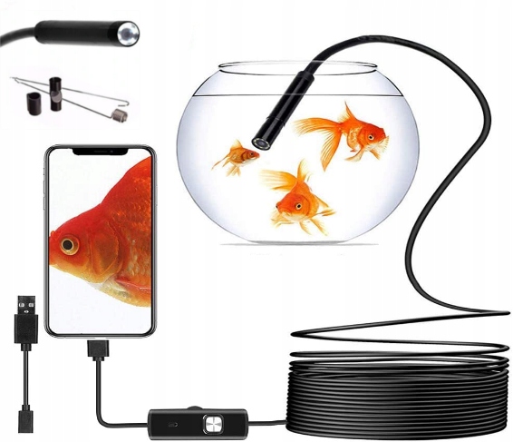 KAMERA INSPEKCYJNA ANDROID ENDOSKOP USB 5m LED +CD Marka inna