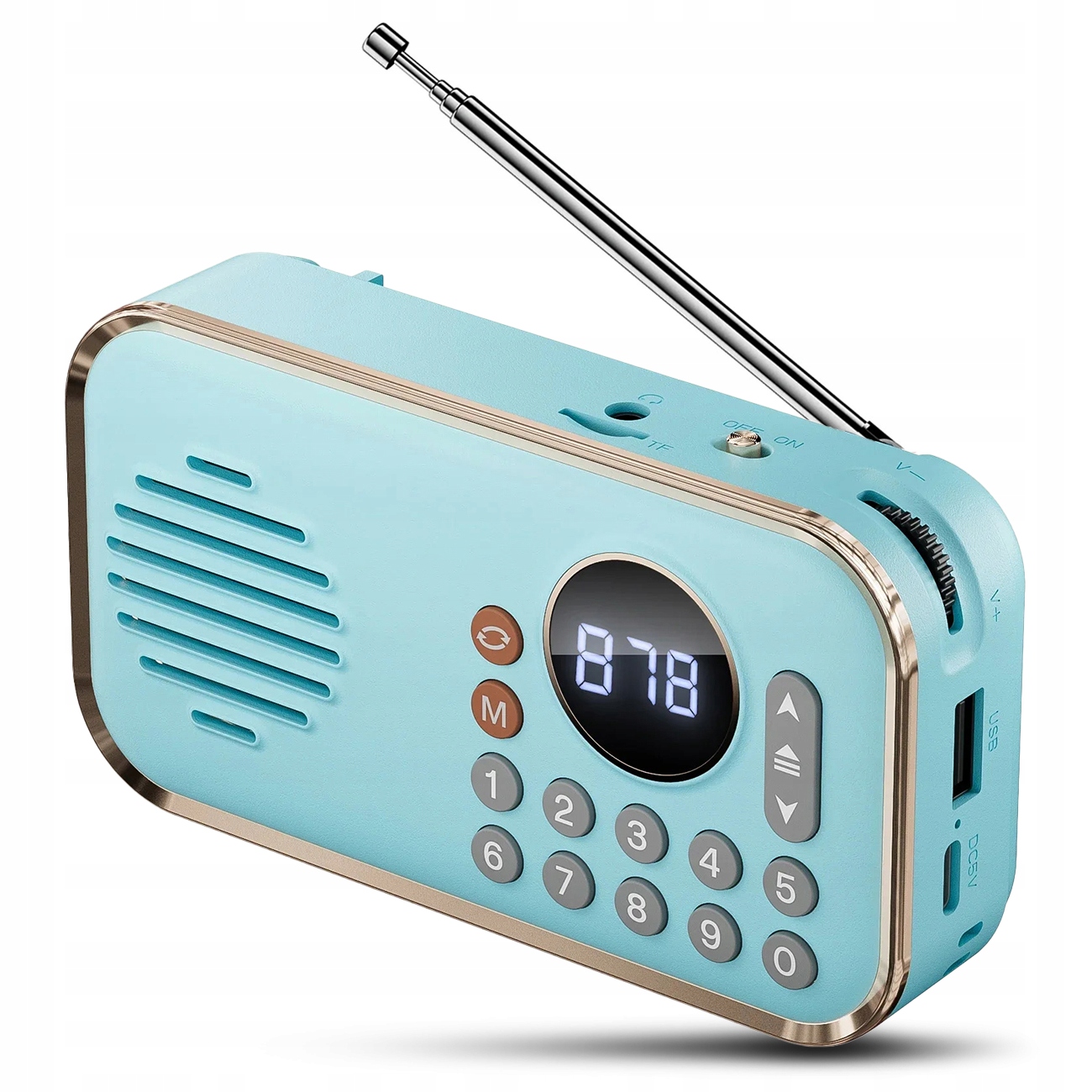 Mini Głośnik Przenośny Bezprzewodowy Bluetooth Radio FM USB AUX Niebieski – Twój mobilny towarzysz dźwięku