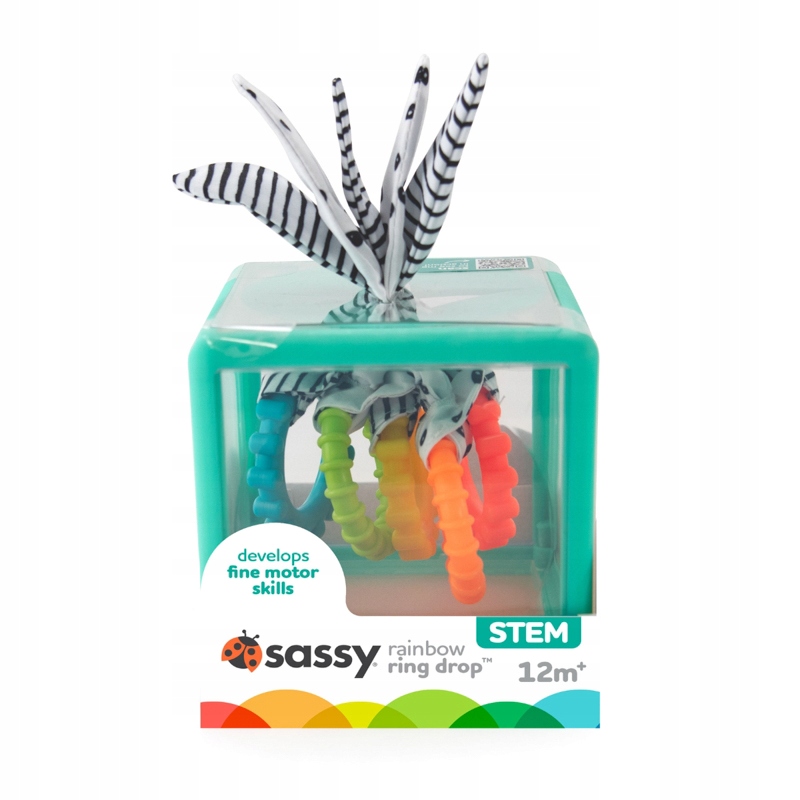 Kostka sensoryczna Montessori Sassy – edukacyjna zabawka dla rocznego dziecka