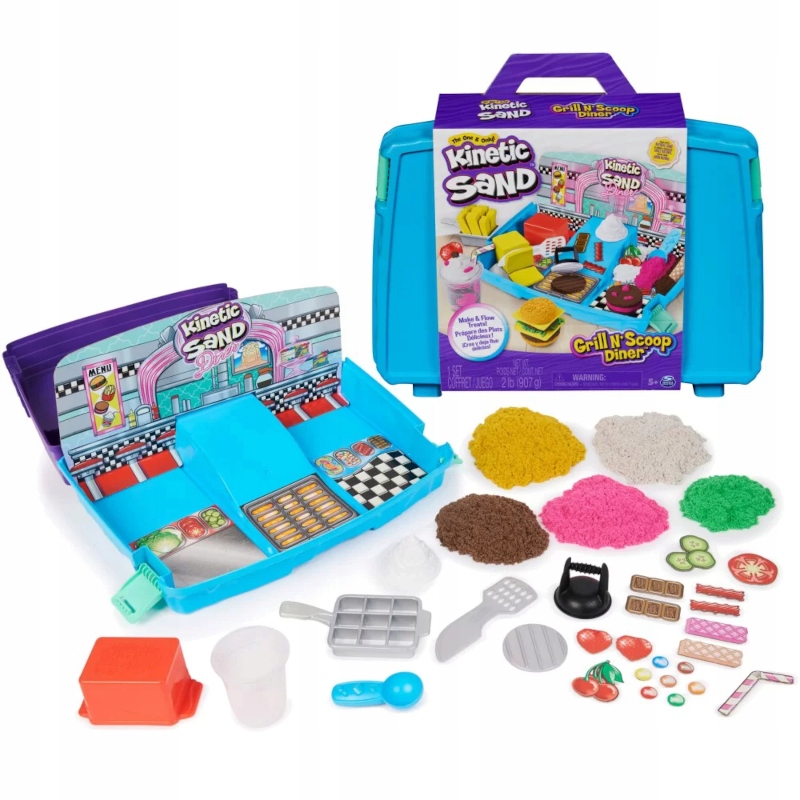 Piasek kinetyczny – Realistyczne tworzenie burgerów i frytek