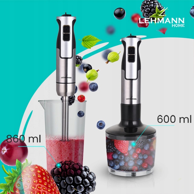 MOCNY BLENDER RĘCZNY WIELOFUNKCYJNY MIKSER NAJMOCNIEJSZY SILNIK OSTRZE XXL Głębokość produktu 6.23 cm