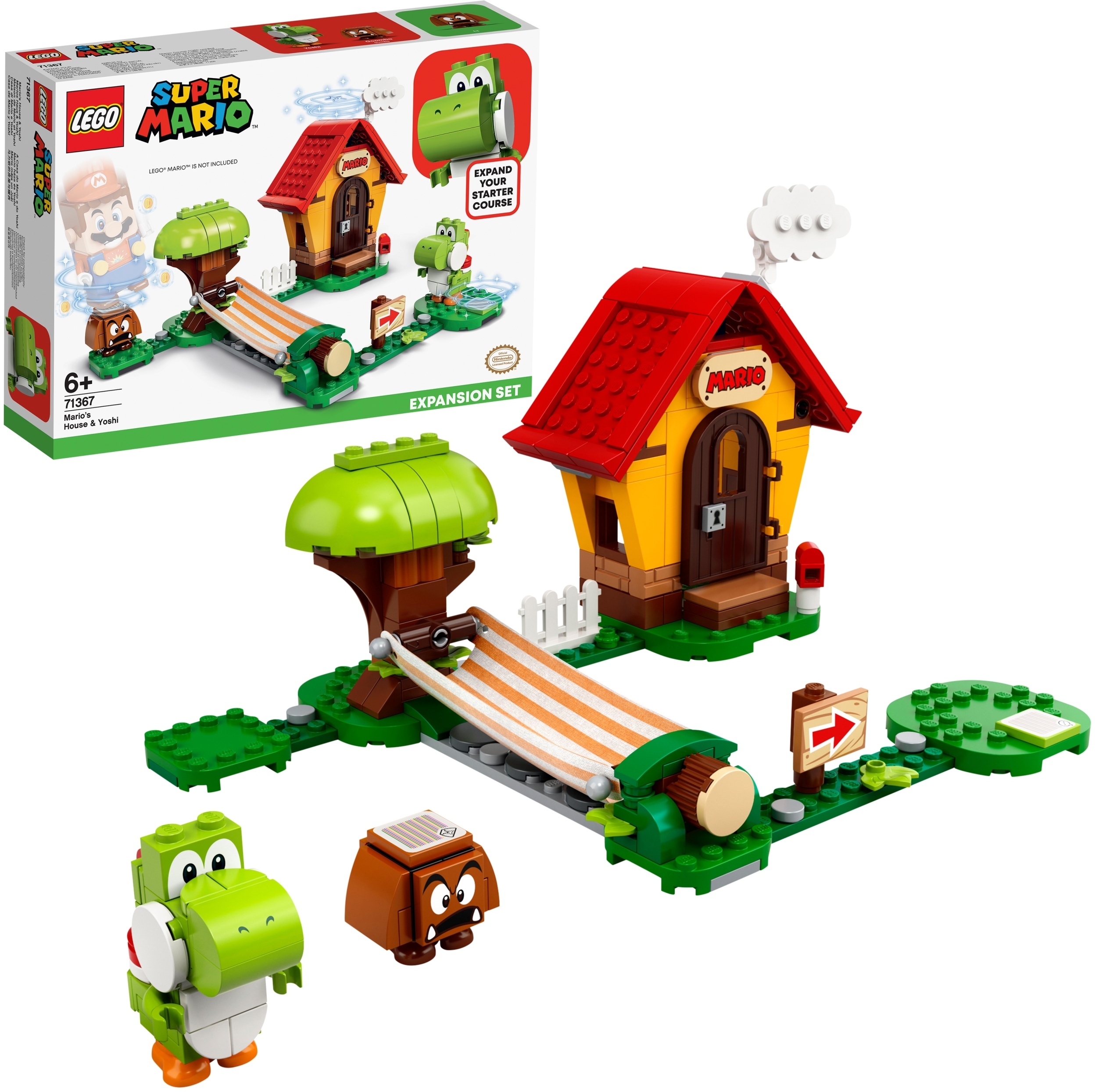 LEGO Super Mario Yoshi i dom Mario – Zestaw rozszerzający (71367) dla małych konstruktorów