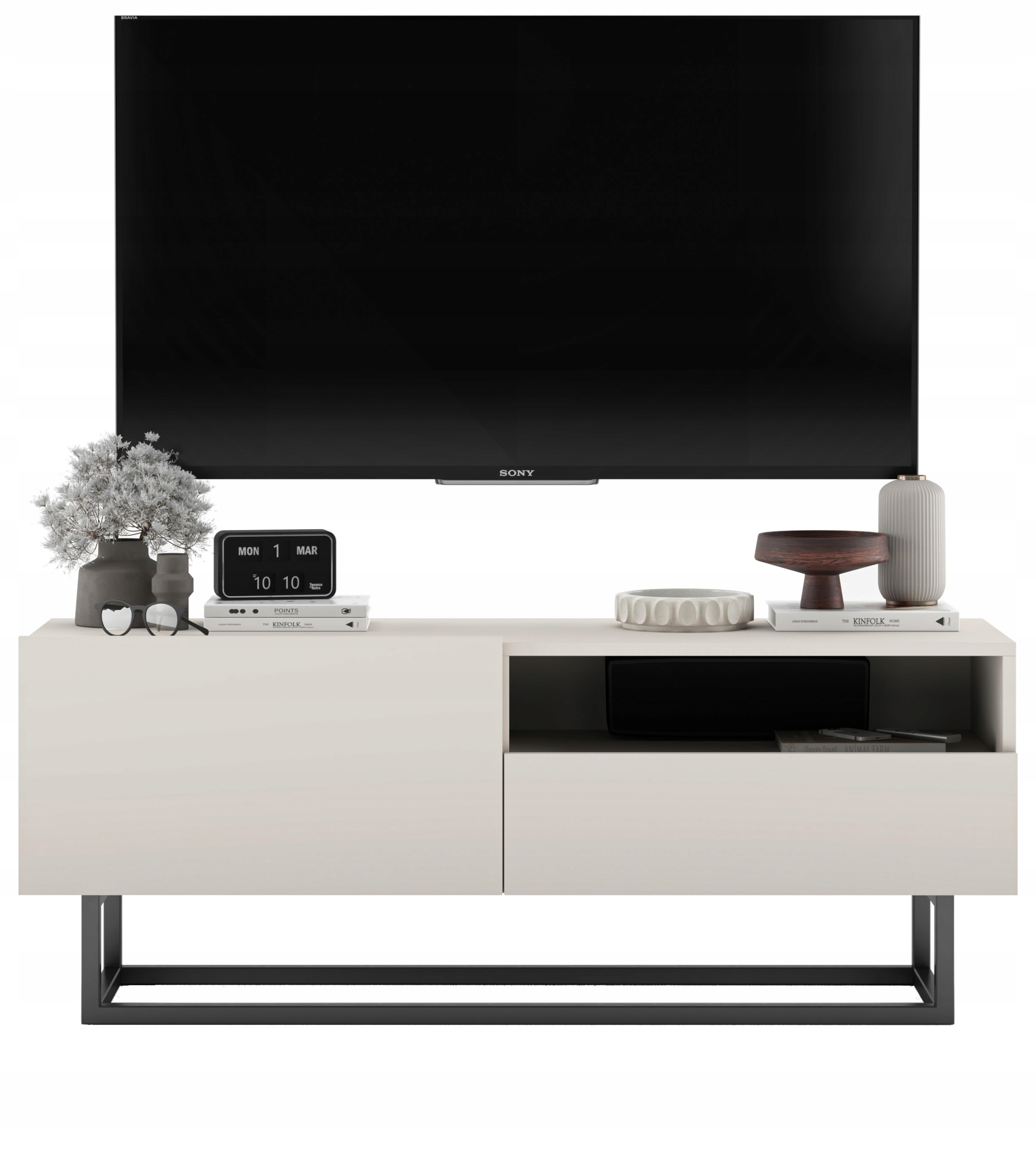 Szafka RTV Loft komoda RTV kaszmir MAT 120 cm – Elegancja i funkcjonalność w jednym
