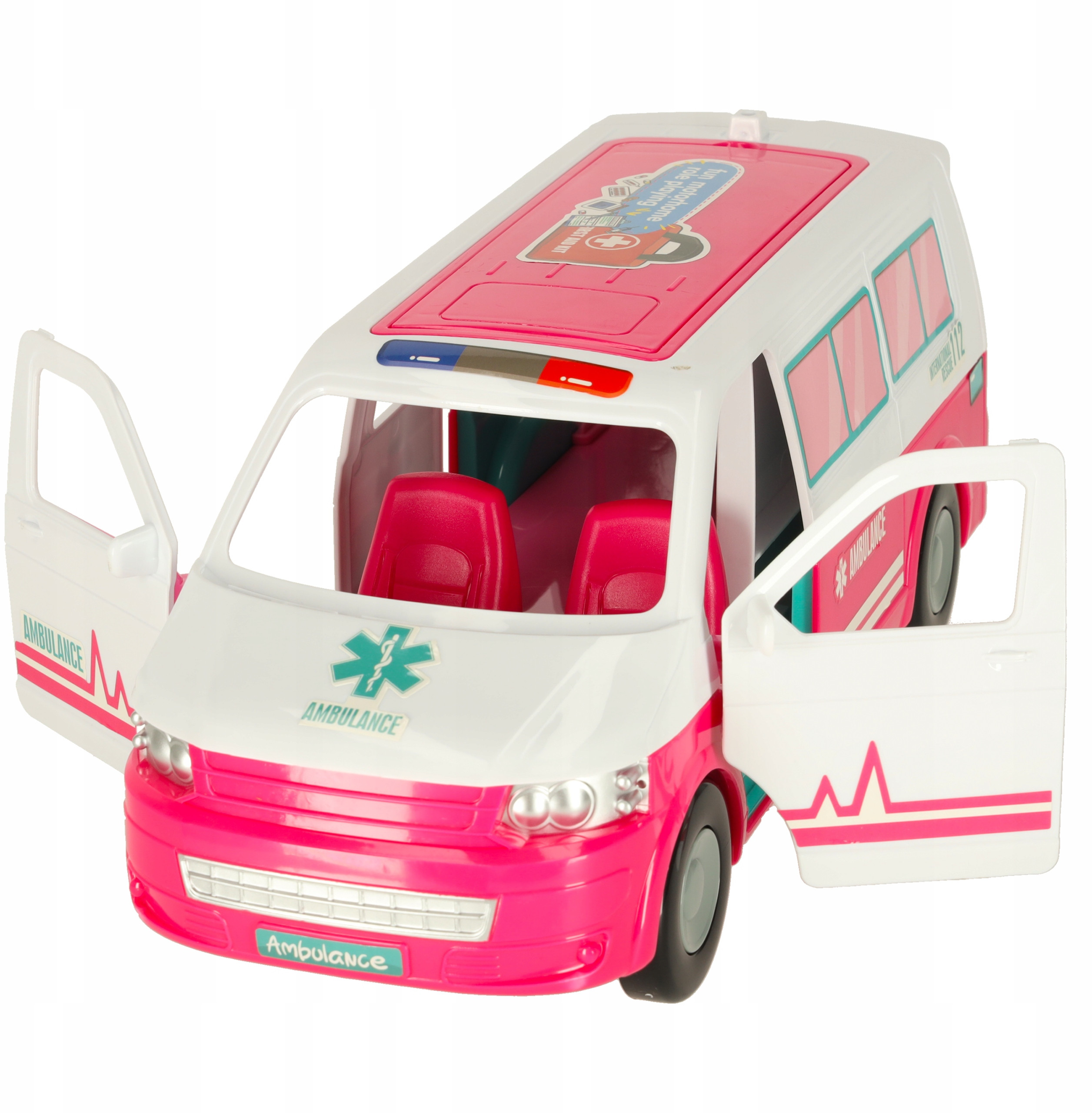 Karetka pogotowia ambulans mobilny szpital z lalką i akcesoriami – Zestaw do zabawy w lekarza