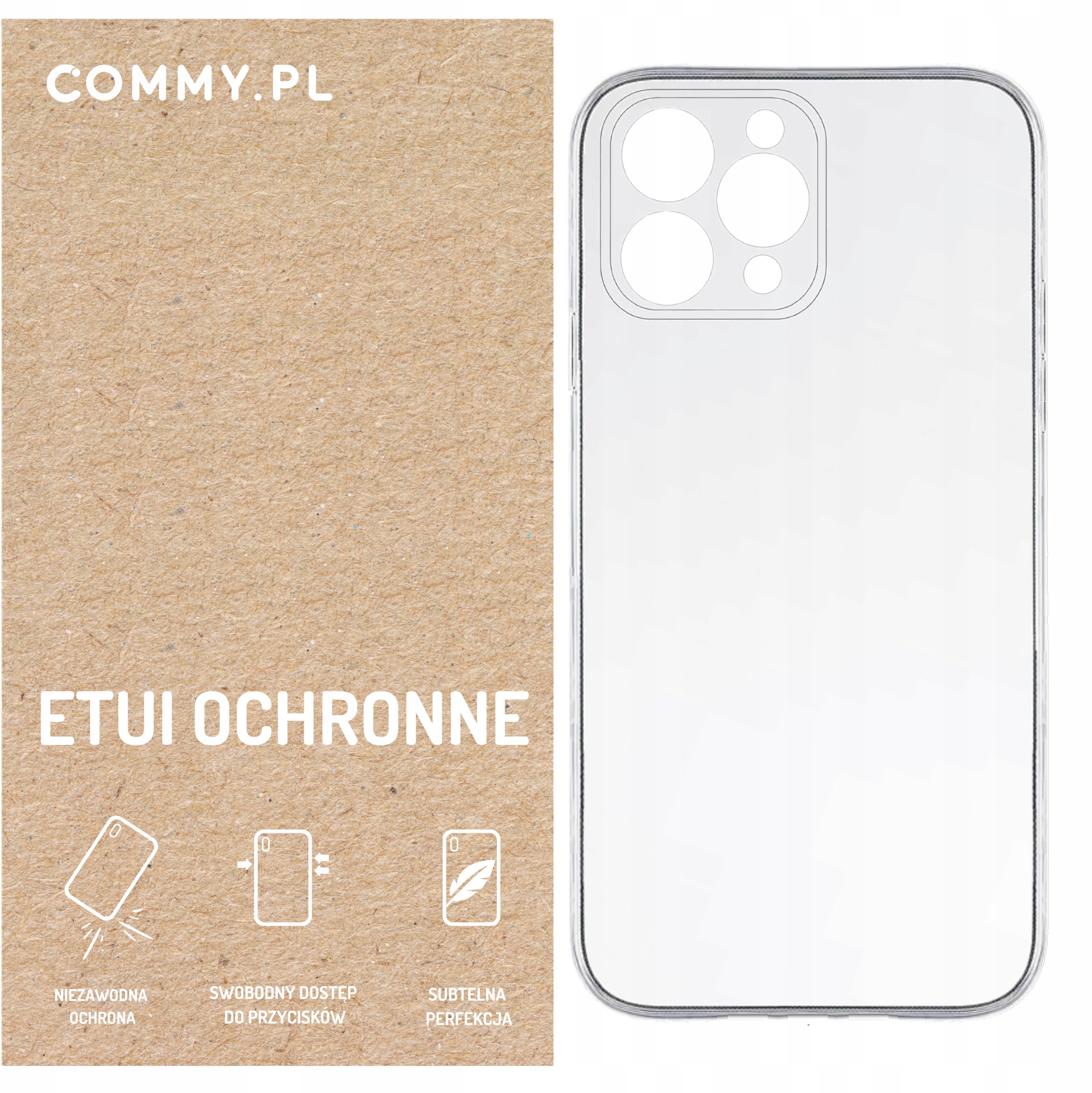 Przezroczyste etui COMMY Slim 2 mm – Styl i ochrona dla iPhone 11 Pro