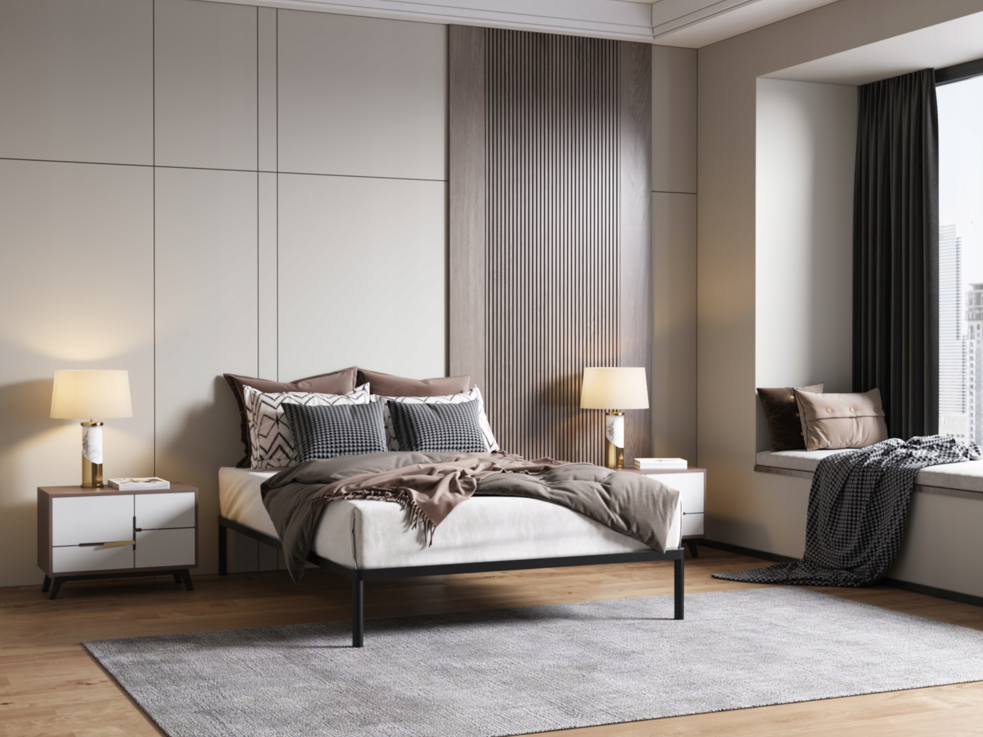 Stelaż Łóżka BED ALU 140x200 – Nowoczesna i stylowa podstawa do sypialni