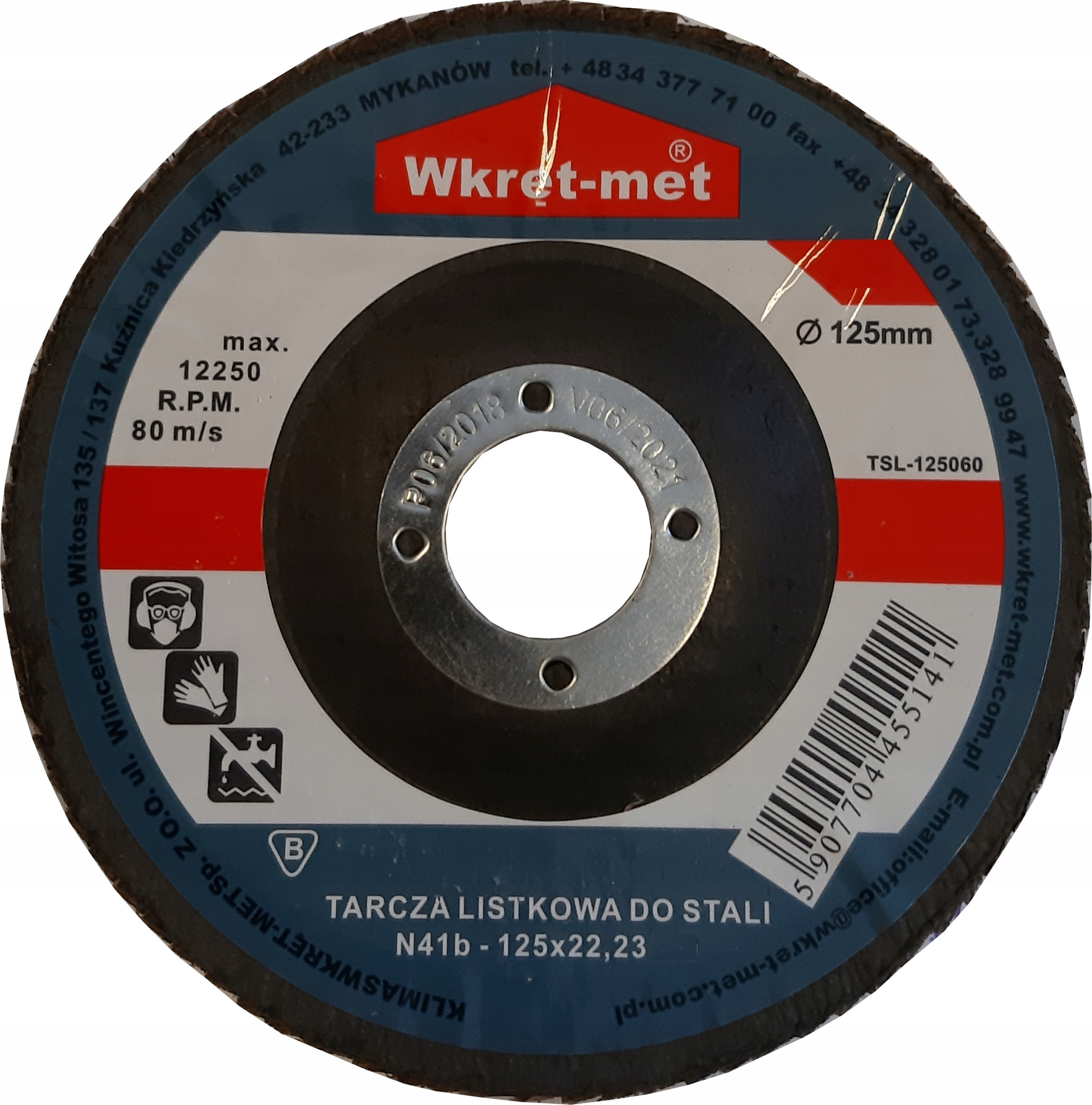 Typ cięcia i maksymalna prędkość obrotowa