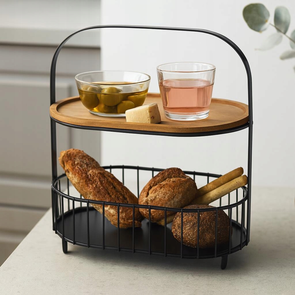 Praktyczny design metalowego koszyka z uchwytem