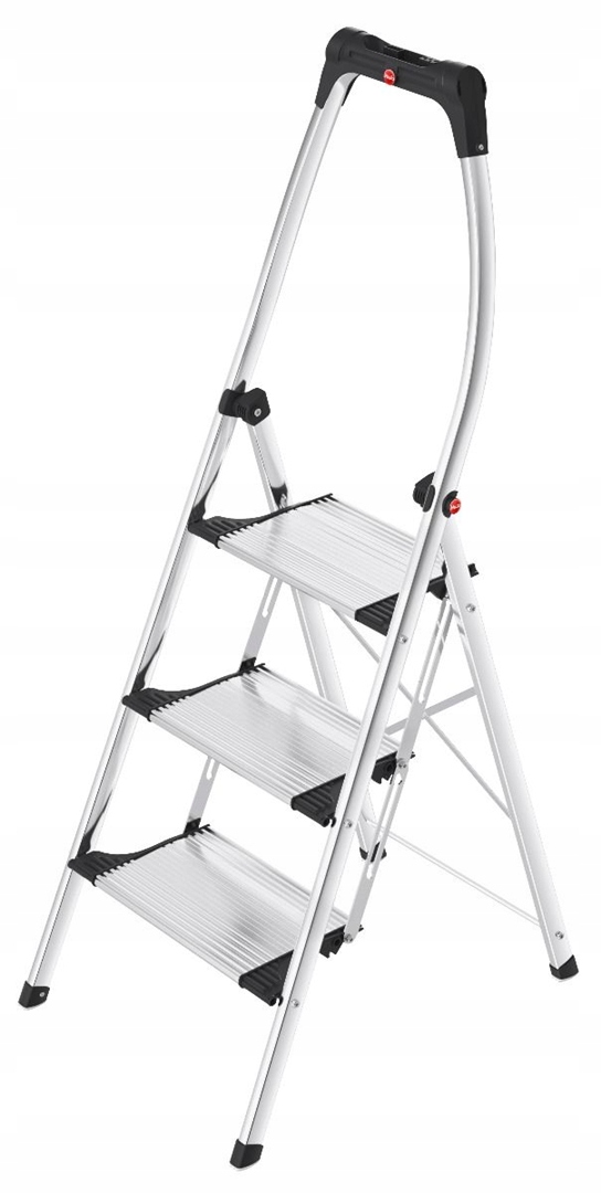 Hailo K100 TopLine – Wygodna drabina aluminiowa 3-stopniowa