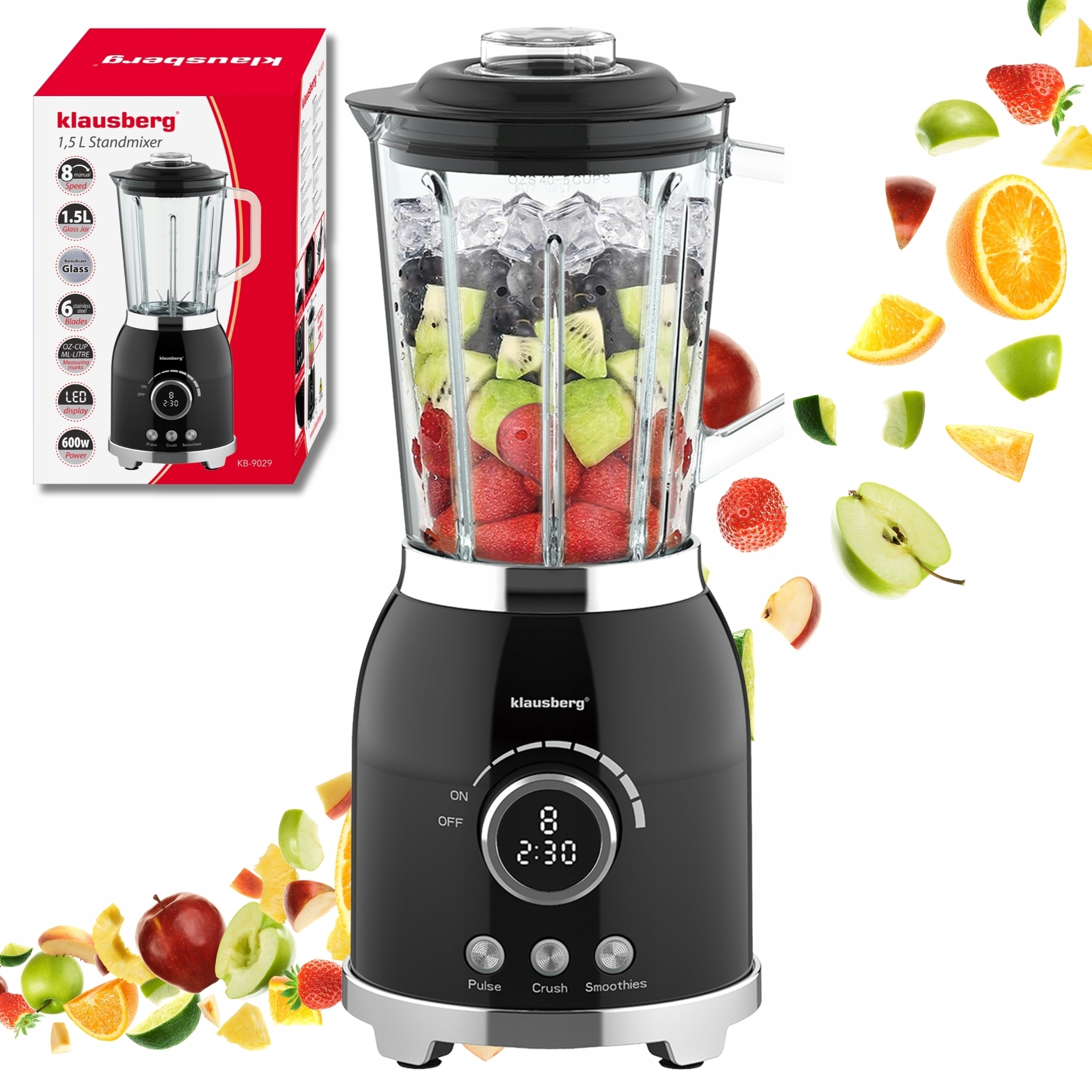 Blender kielichowy KLAUSBERG KB-9029 – Wydajność i komfort w Twojej kuchni