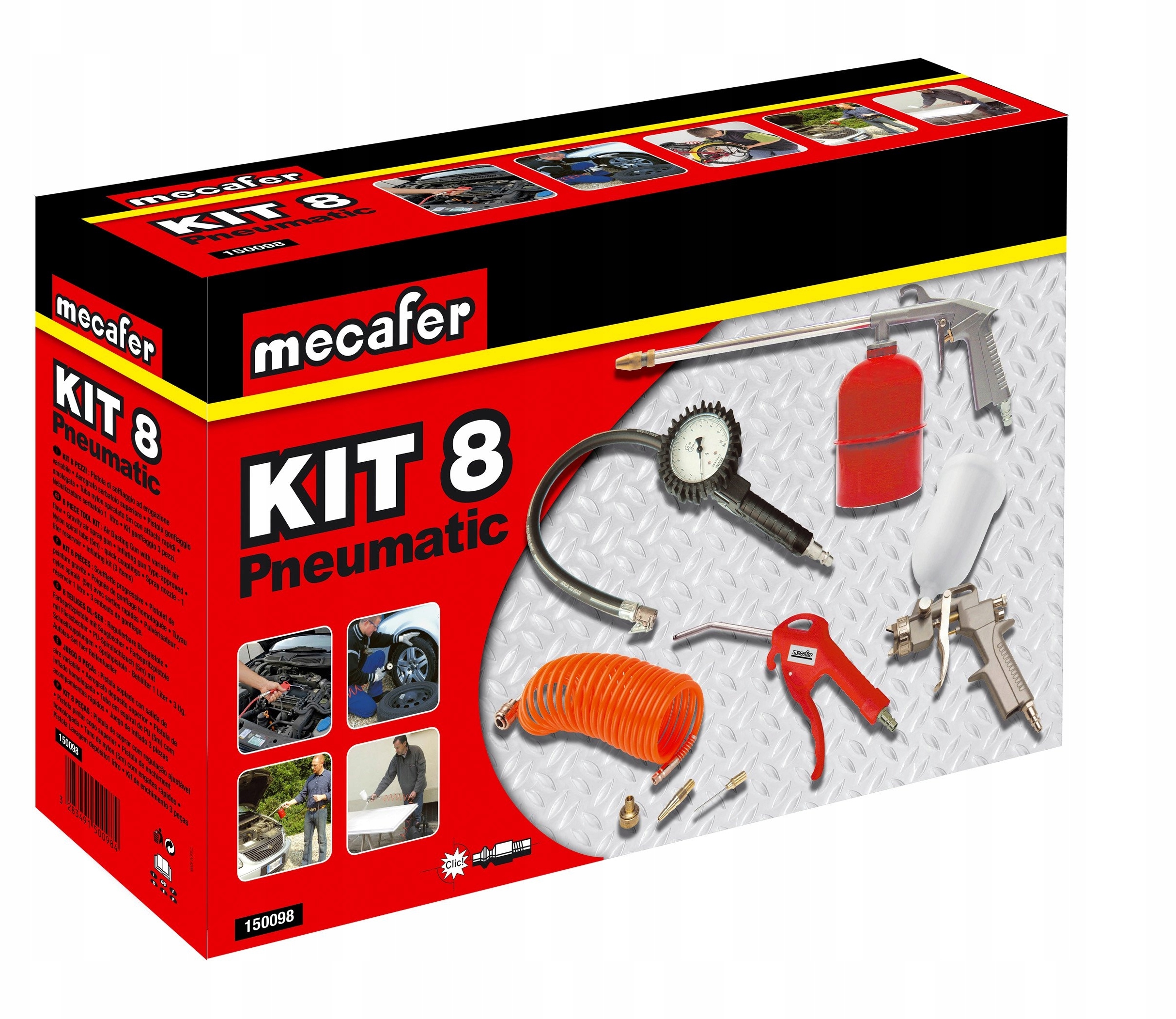 Zestaw akcesoriów do sprężarki powietrza 8 Części – Idealne rozwiązanie dla Twojego domu