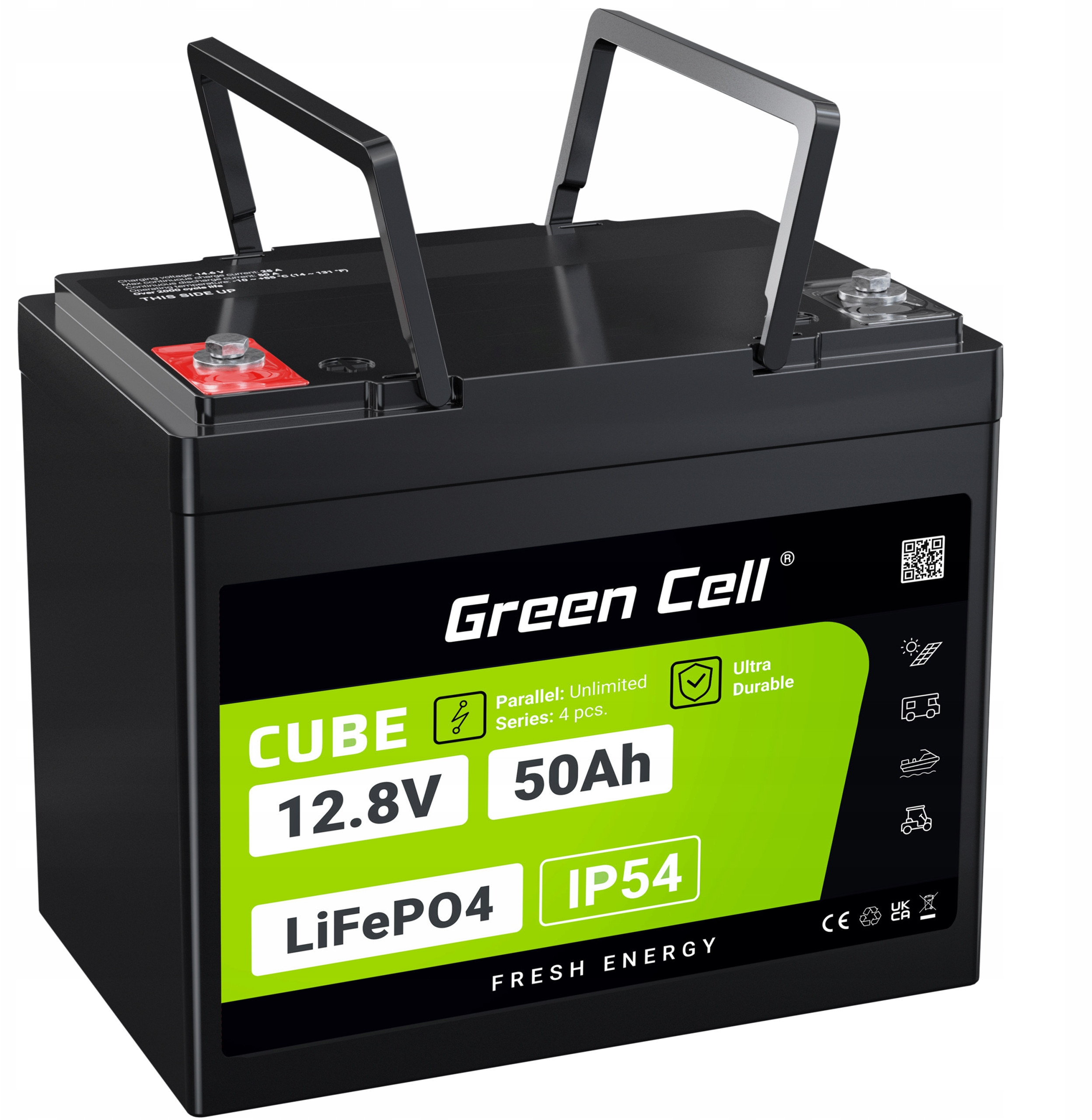 Akumulator Green Cell CUBE LiFePO4 50Ah 12.8V – Niezawodne źródło energii