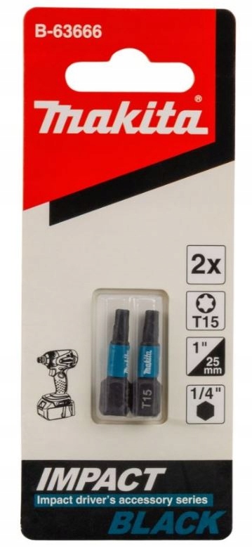 Makita Bit T15x25mm – Wytrzymałe bity udarowe do wkrętarek