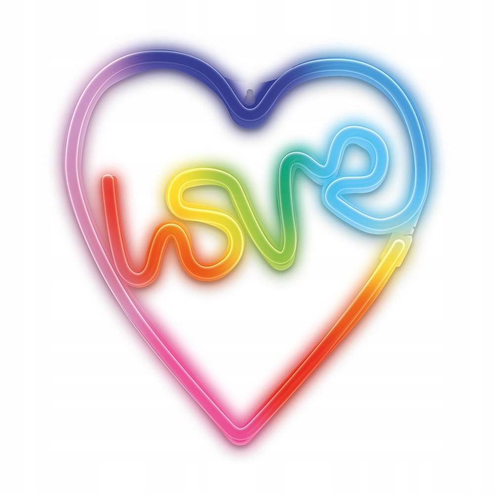 Neon LED RGB LOVE W SERCU FLRN02 + pilot Forever Light – Oświetlenie, które ożywi Twoje wnętrze