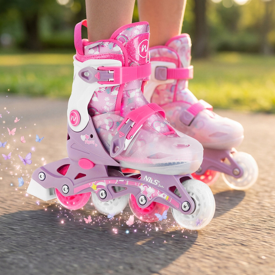 Regulowane łyżworolki dla dzieci – Funkcja 2w1 dla łatwiejszej nauki