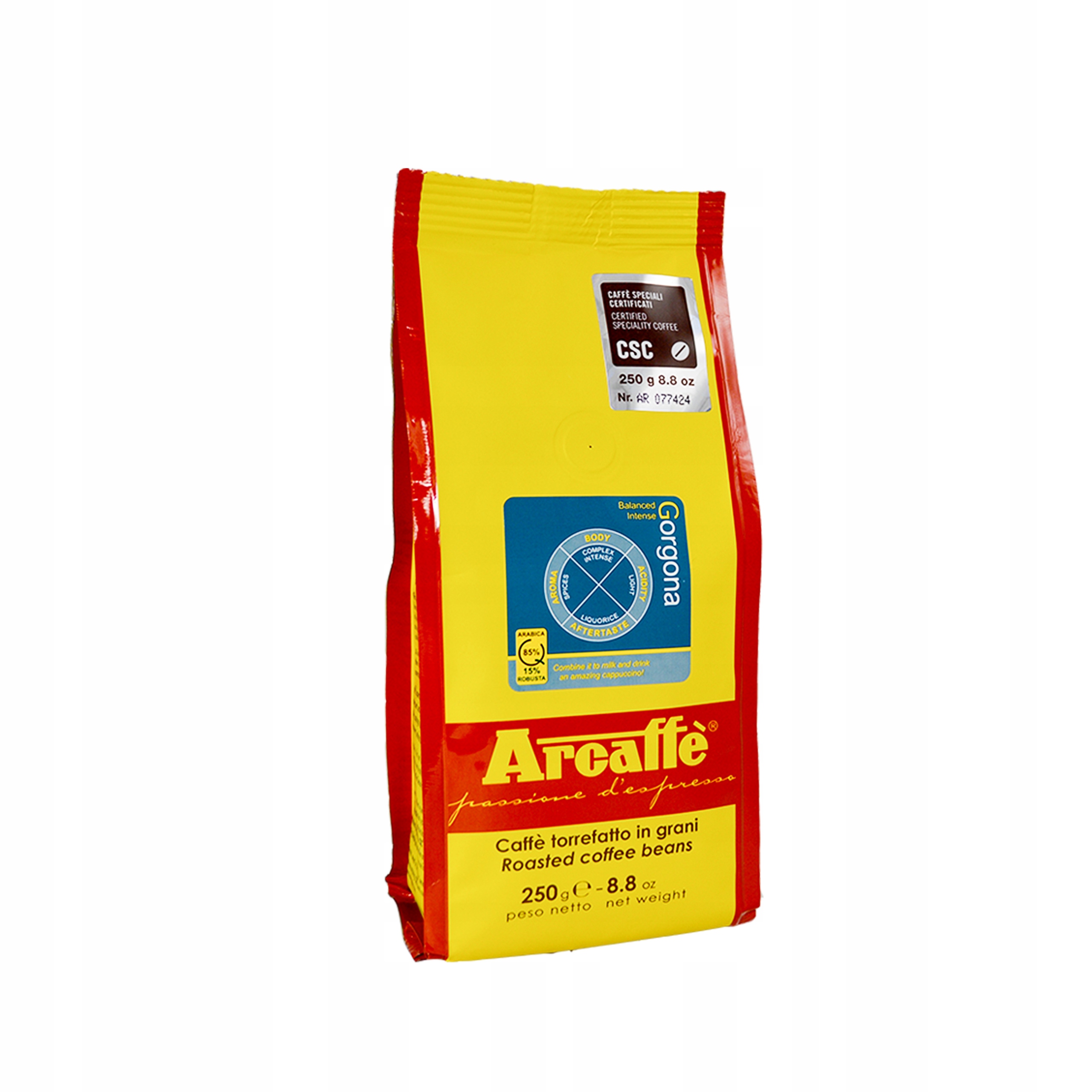 Arcaffe Gorgona 250 g – Doskonała kawa ziarnista dla smakoszy