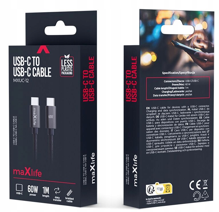 Wygodna długość 1 metra – idealna do biura i w podróży