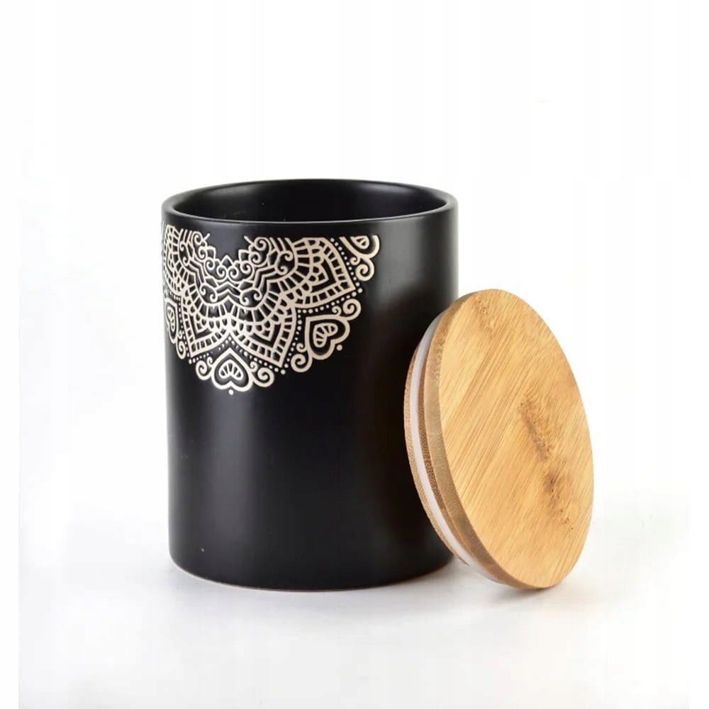 Wysokiej jakości ceramika i drewniana pokrywka