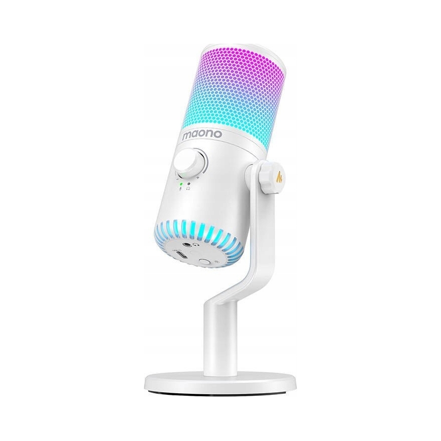 Mikrofon Gamingowy Maono DM30RGB (biały) – Doskonała jakość dźwięku i stylowy design