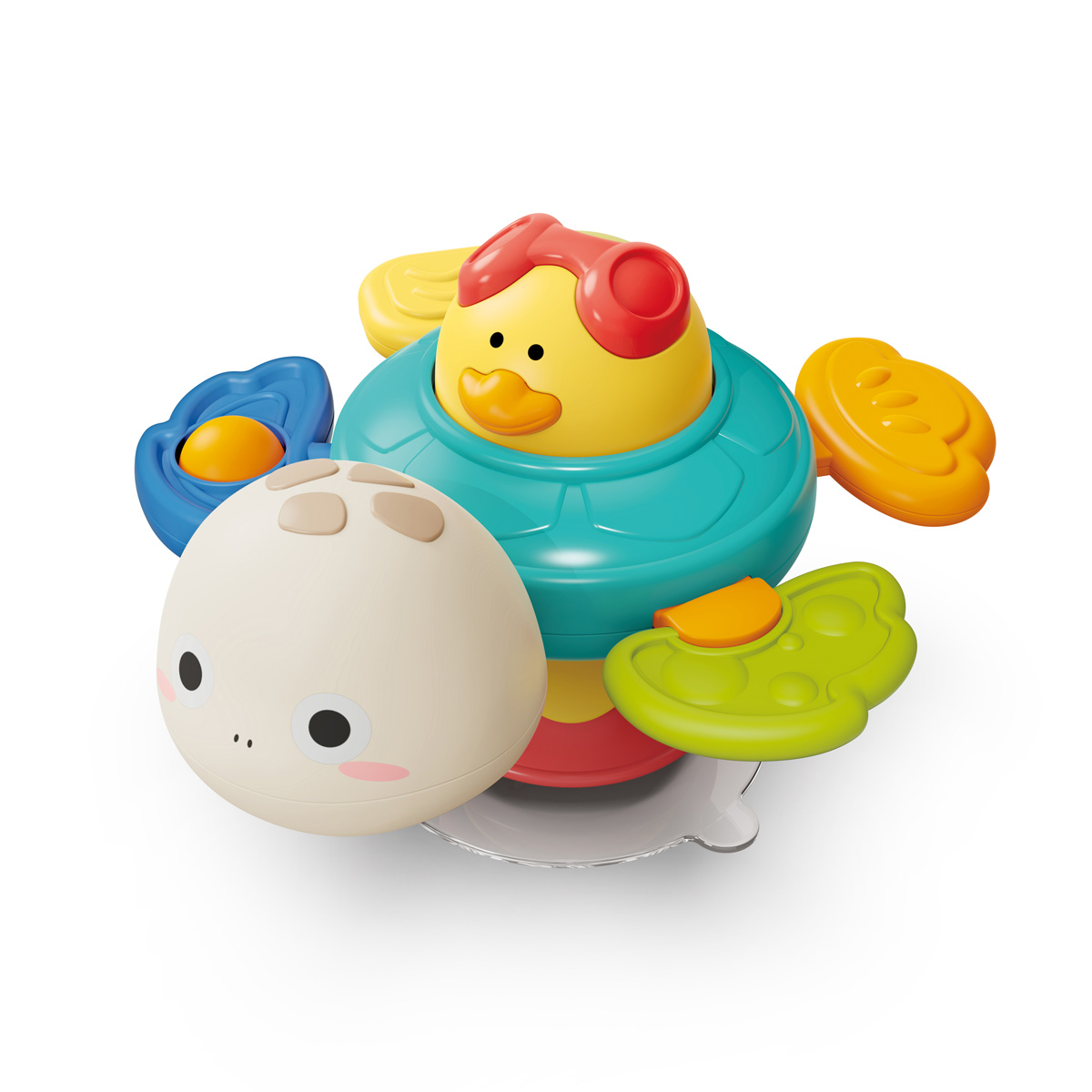 Zabawka sensoryczna z przyssawką TURTLE Babyono 1584 – Idealny towarzysz dla Twojego maluszka