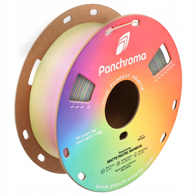 Filament Polymaker Panchroma Gradient PLA 1,75mm 1kg - Pastel Rainbow