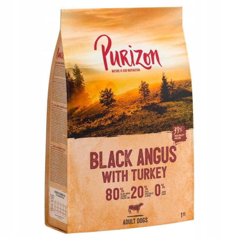 Sucha karma Purizon Adult, wołowina Black-Angus i indyk, bez zbóż 12 kg – Doskonały wybór dla Twojego psa