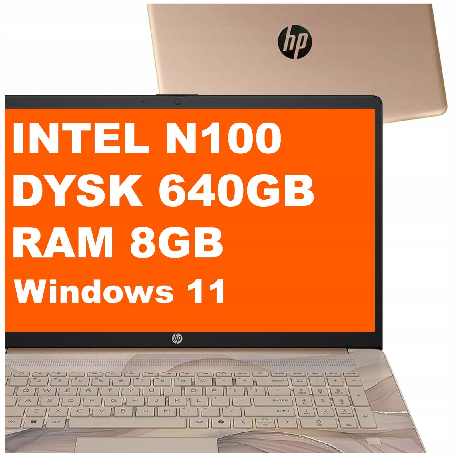 Laptop HP 17-cn Intel N100 8GB 640GB Intel UHD HD+ Win 11 Chai Latte – Idealny do pracy i rozrywki