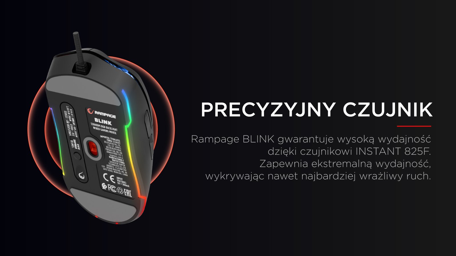 Szybka myszka gamingowa RGB