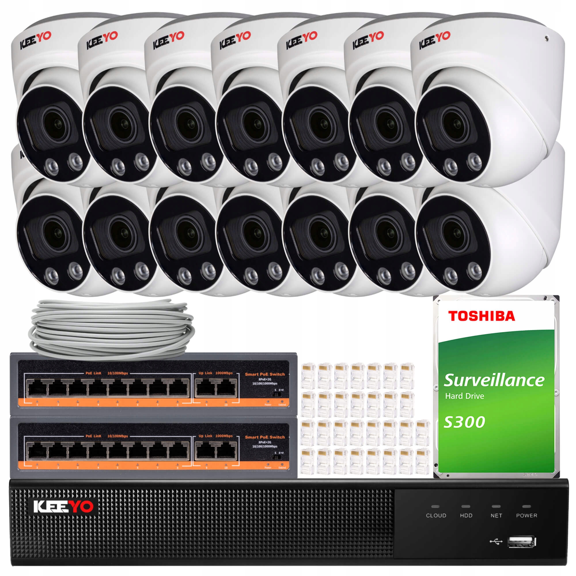 Zestaw do monitoringu KEEYO 14x LV-V-IP8M35AF – Kompleksowe rozwiązanie dla bezpieczeństwa