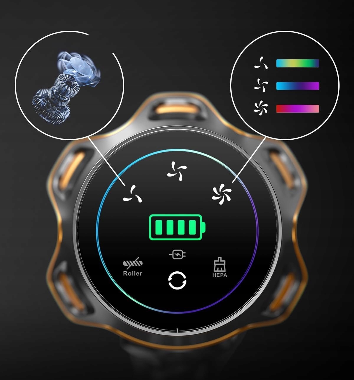 Kolorowy wyświetlacz LED – inteligentne zarządzanie mocą ssania