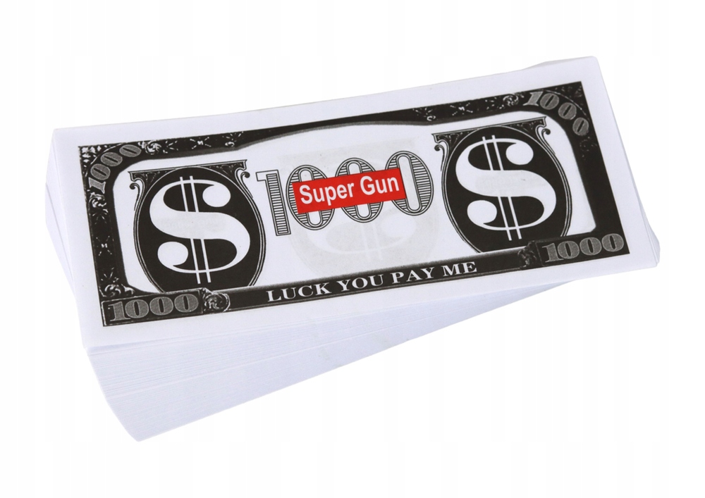 Wymiary pistoletu i banknotów
