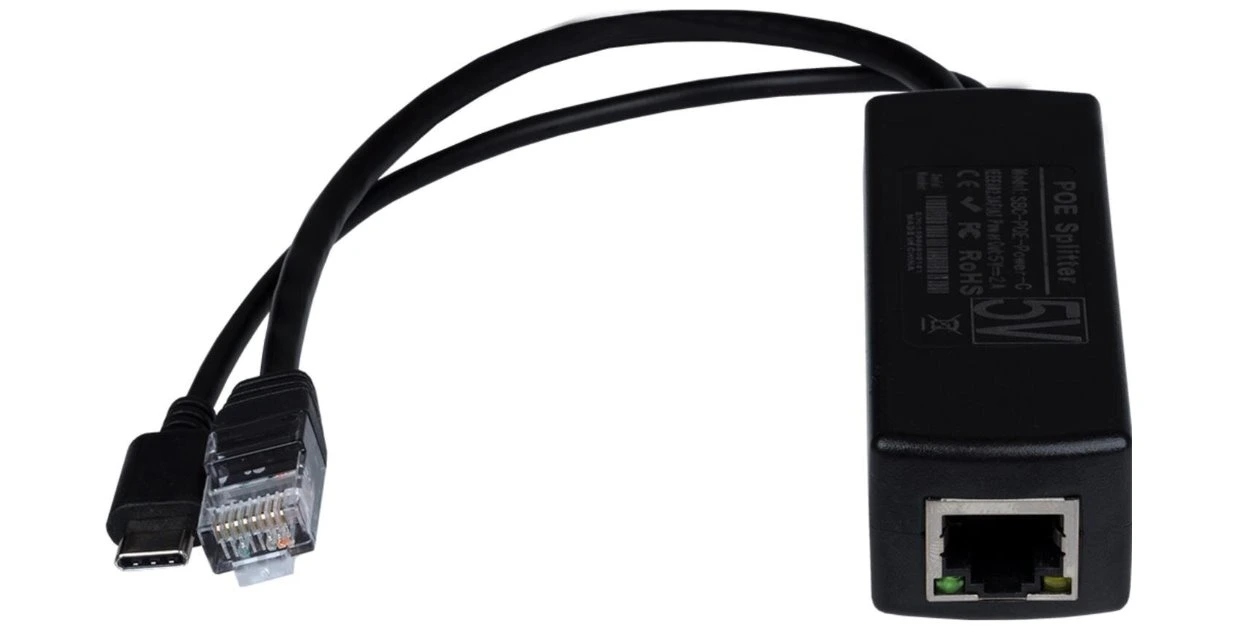 Izolowany rozdzielacz PoE z napięciem wyjściowym 5V DC