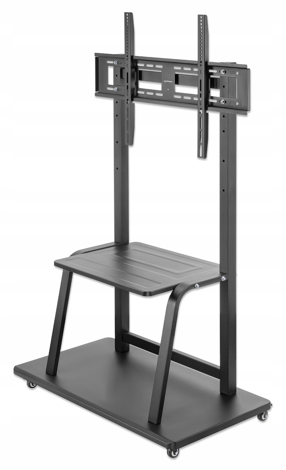 Stojak mobilny Manhattan 37''-100'', 150kg półka AV – Idealne rozwiązanie dla Twojego telewizora