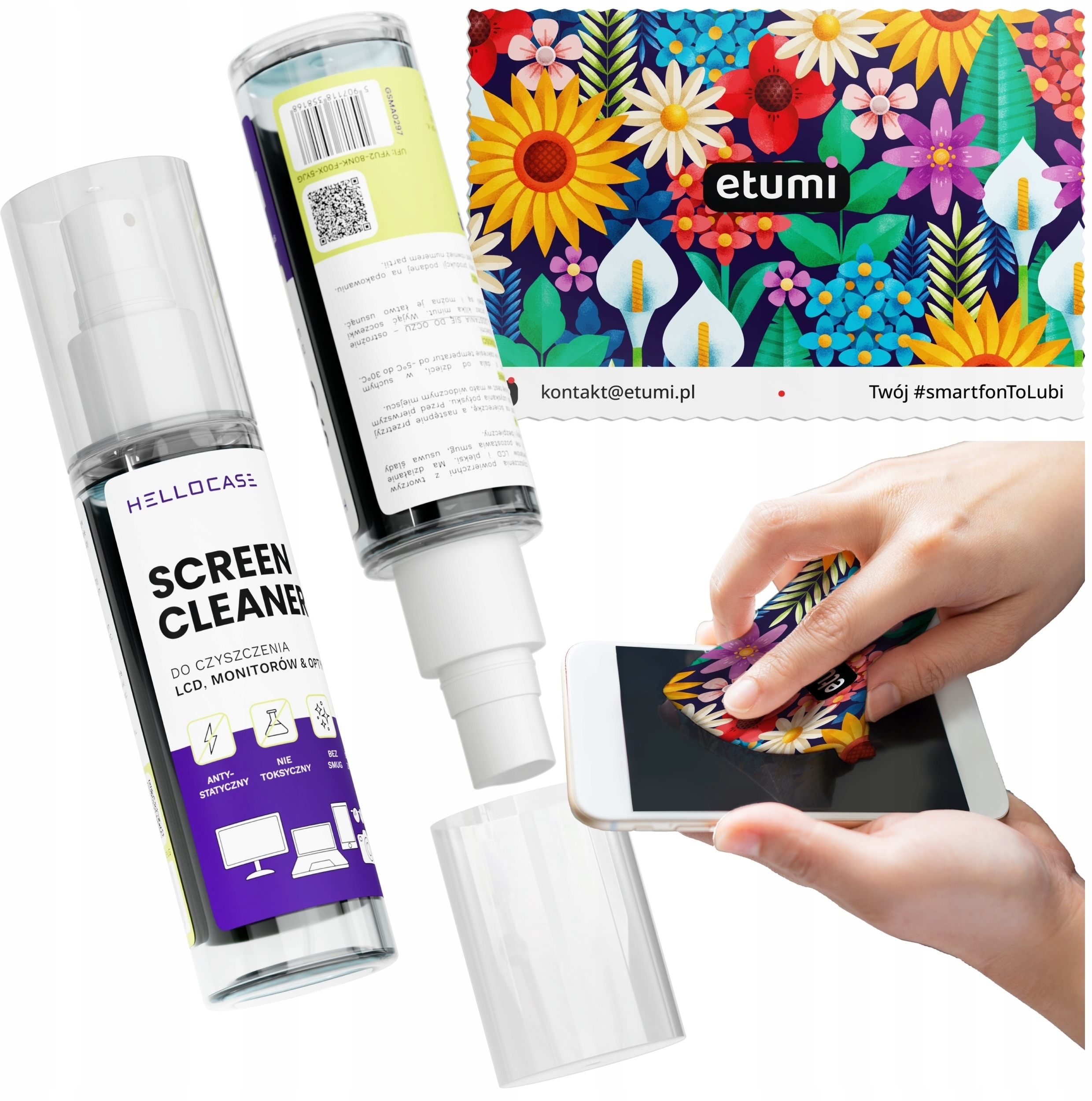 Funkcja 2w1 – Spray i Ścierka z Mikrofibry w Jednym